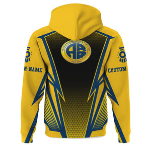 Railspirit Personalized Alaska Railroad Hoodie Lightning Graphic Style Zip Up Hoodie Gift Idea For Train Lover