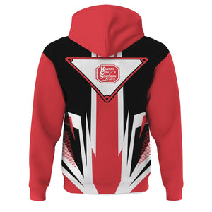 Railspirit Kansas City Southern Hoodie Bold Graphic Style All Over Printed Zip Up Hoodie
