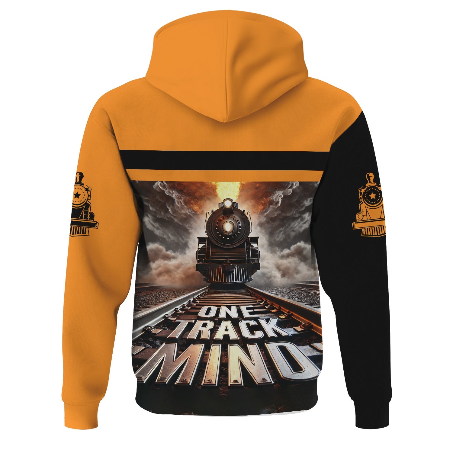 Railspirit Personalized Genesee & Wyoming Inc. Railroad Hoodie One Track Mind Train Printed ZIp Up Hoodie