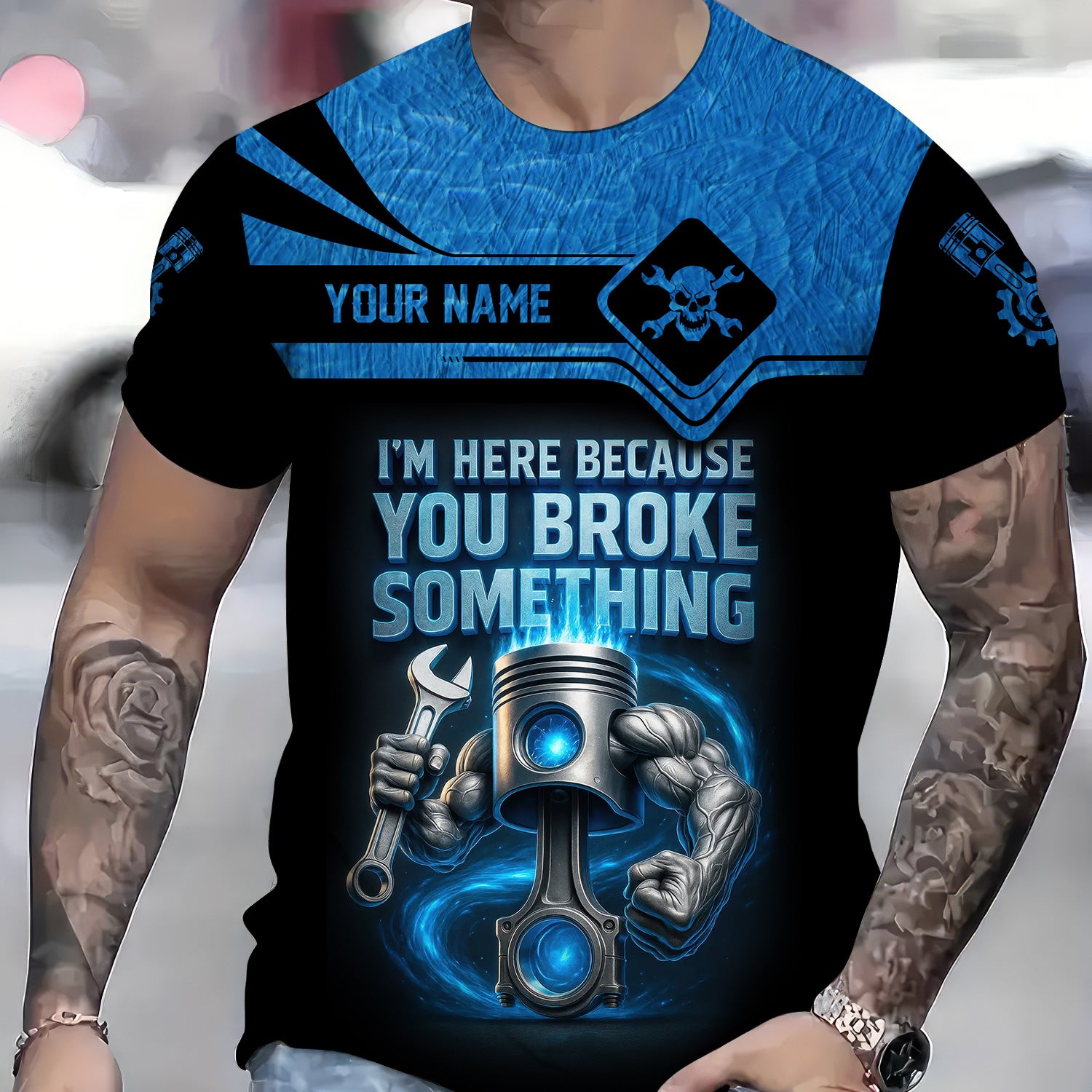 Custom Name Mechanic Shirt I'm Here Because You Broke Something T Shirt