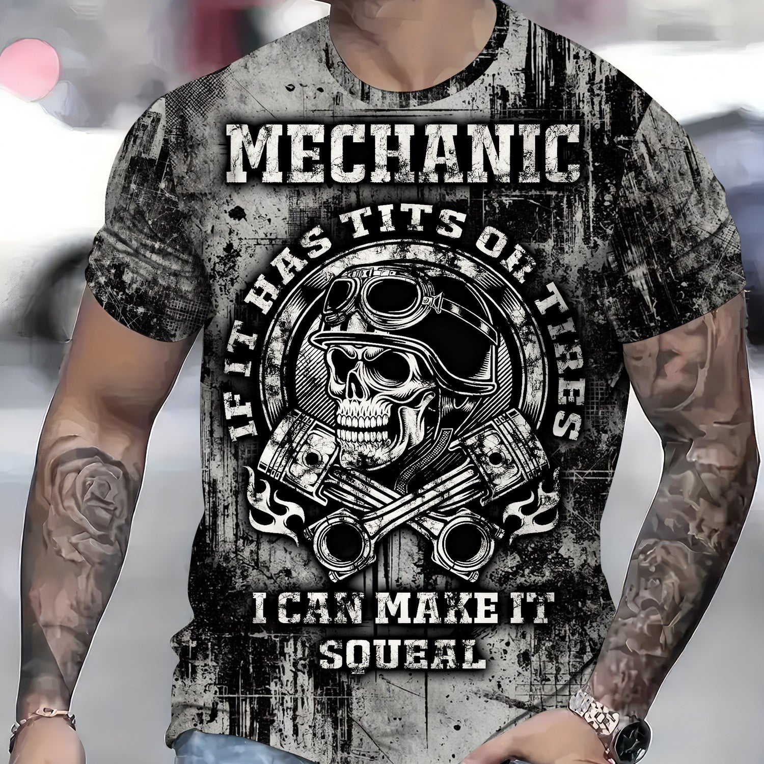 Vintage Mechanic Shirt If It Has Tits Or Tires I Can Make It Squeal T Shirt