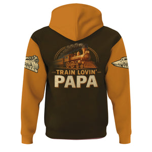 Railspirit Personalized Hoodie Father And Son Railway Buddies For Life Zip Up Hoodie Gift Idea For Train Lover