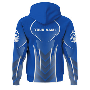 Railspirit Personalized Conrail Railroad Hoodie Striking Line Style Train Zip Up Hoodie For Locomotive Lovers