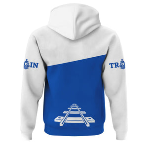 Railspirit Custom Name Conrail Railroad Hoodie One Track Mind Printed Zip Hoodie