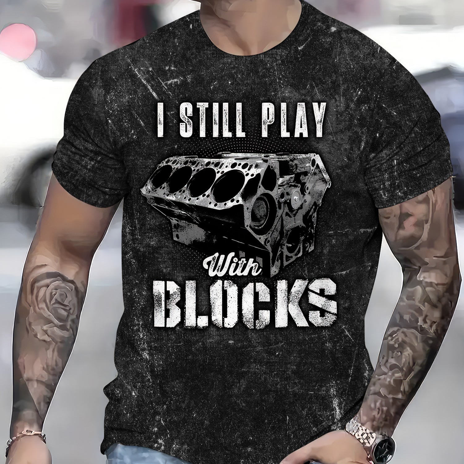 Vintage Mechanic Shirt I Still Play With Blocks T Shirt