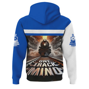 Railspirit Personalized Conrail Railroad Hoodie One Track Mind Train Printed ZIp Up Hoodie