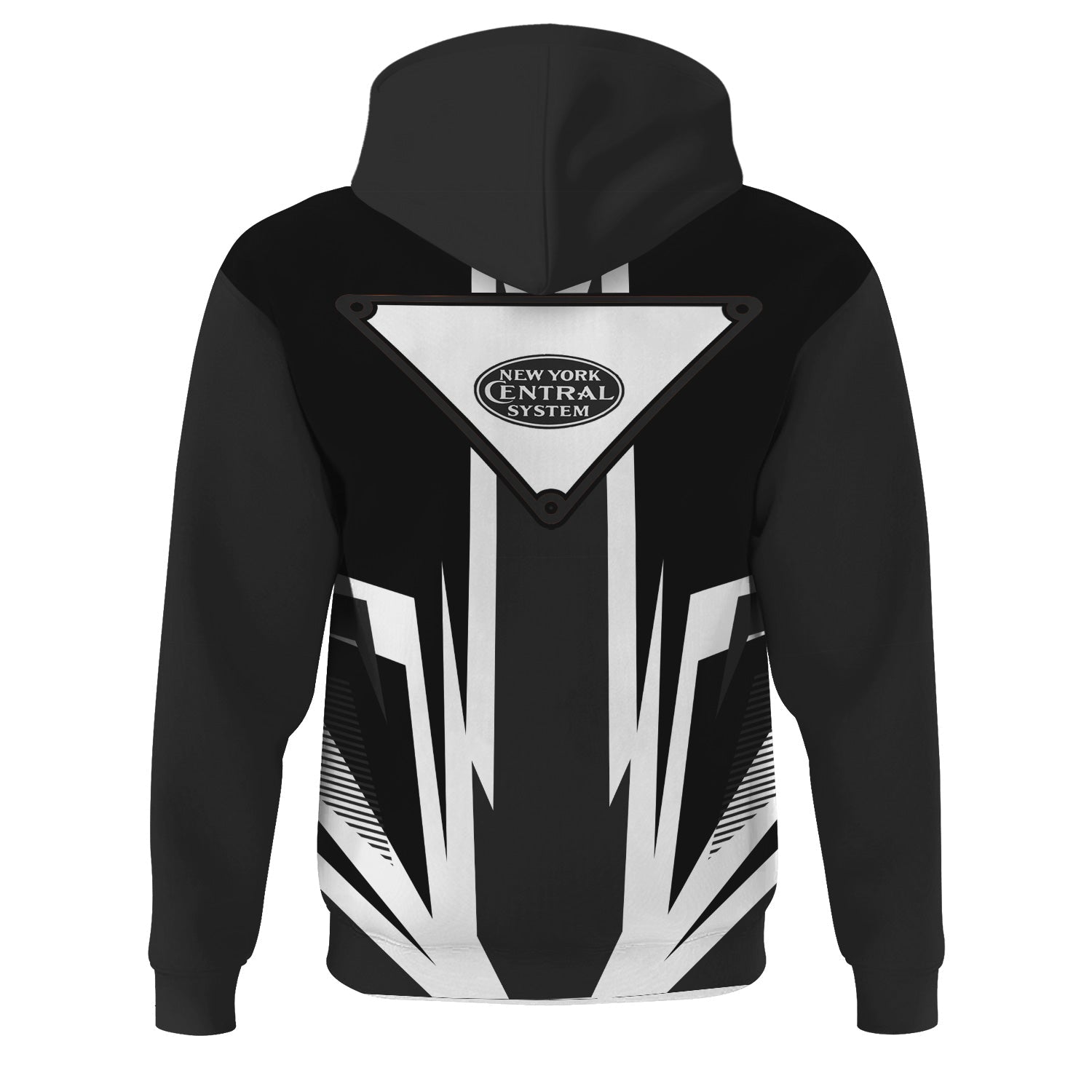 Railspirit New York Central Railroad Hoodie Bold Graphic Style All Over Printed Zip Up Hoodie
