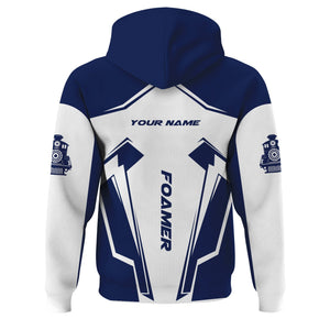 Railspirit Personalized Baltimore and Ohio Railroad Hoodie Railway Trainspotter Style B&O Zip Up Hoodie Gift Idea For Foamers