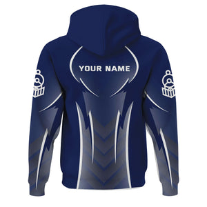 Railspirit Personalized Baltimore and Ohio Railroad Hoodie Striking Line Style B&O Train Zip Up Hoodie For Locomotive Lovers