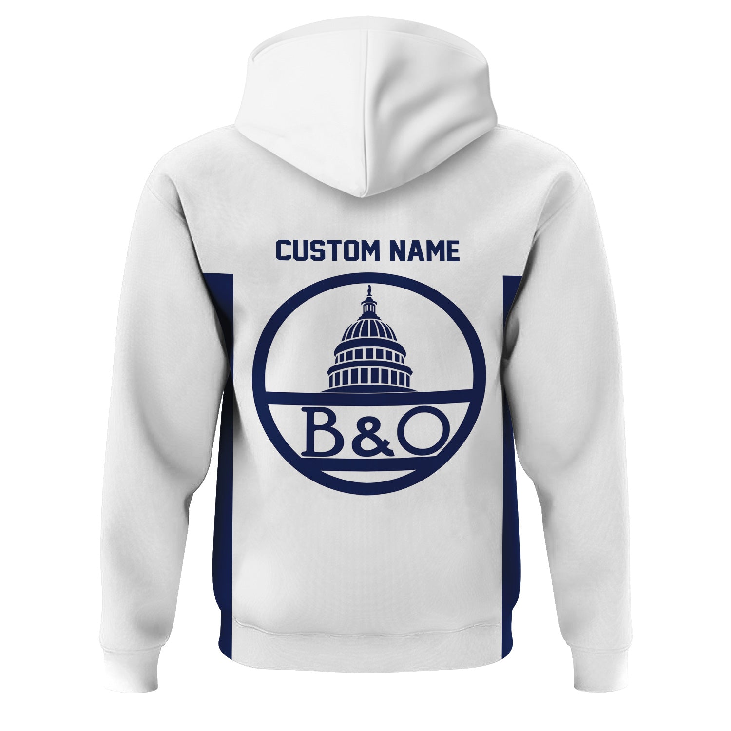 Railspirit Custom Name Baltimore and Ohio Railroad Hoodie Yes I Need All Those Train B&O Printed Zip Hoodie