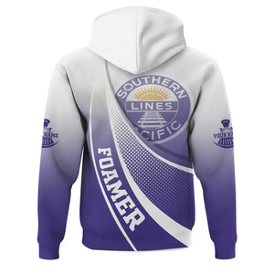 Railspirit Personalized Southern Pacific Railroad Hoodie Railway-Themed Style Zip Up Hoodie Gift Idea For Trainspotter