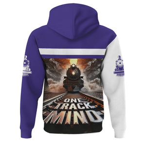 Railspirit Personalized Southern Pacific Railroad Hoodie One Track Mind Train Printed ZIp Up Hoodie