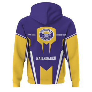 Railspirit Personalized Southern Pacific Railroad Hoodie Custom Year Railroader Zip Up Hoodie Gift Idea For Train Lover