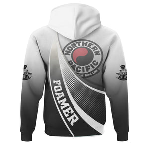 Railspirit Personalized Northern Pacific Railway Hoodie Railway-Themed Style Zip Up Hoodie Gift Idea For Trainspotter