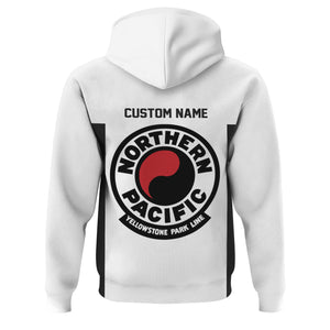 Railspirit Custom Name Northern Pacific Railway Hoodie Yes I Need All Those Train Printed Zip Hoodie