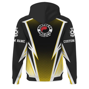 Railspirit Personalized Northern Pacific Railway Hoodie Lightning Graphic Style Zip Up Hoodie Gift Idea For Train Lover