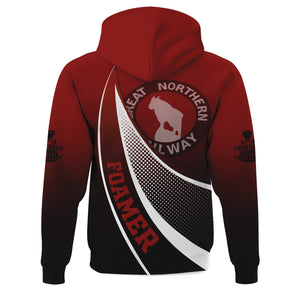 Railspirit Personalized Great Northern Railway Hoodie Railway-Themed Style GNR Zip Up Hoodie Gift Idea For Trainspotter