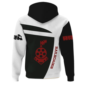 Railspirit Personalized Great Northern Railway Hoodie All Aboard Steam Train Movie Projector Style GNR Zip Up Hoodie