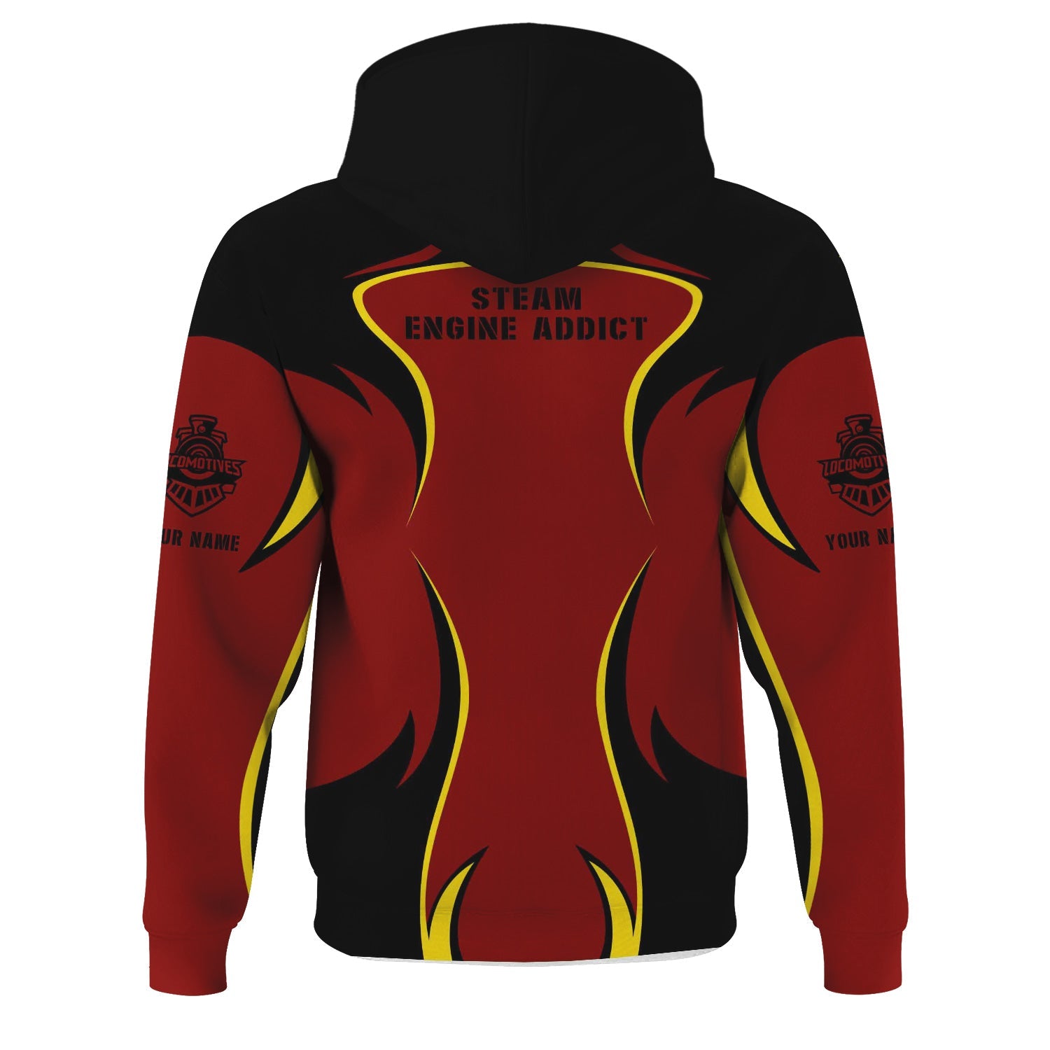 Railspirit Personalized Great Northern Railway Hoodie Distinctive Flame Style GNR Zip Up Hoodie For Steam Engine Addict