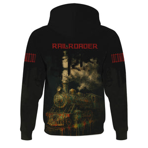 Railspirit Personalized Great Northern Railway Hoodie Vintage Train Art Style GNR Zip Up Hoodie For Locomotive Fans