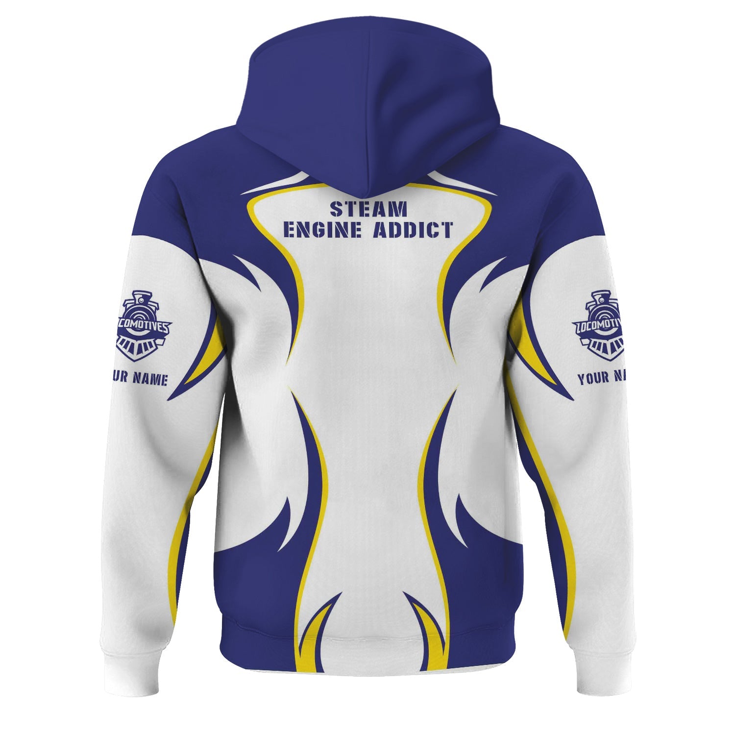 Railspirit Personalized Chicago, Burlington and Quincy Railroad Hoodie Distinctive Flame Style Zip Up Hoodie For Steam Engine Addict