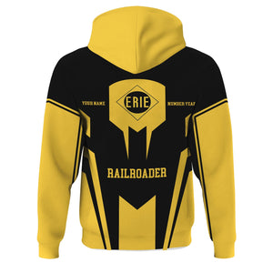 Railspirit Personalized Erie Railroad Hoodie Custom Year Railroader Zip Up Hoodie Gift Idea For Train Lover