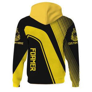 Railspirit Personalized Erie Railroad Hoodie Vibrant Striking Style Zip Up Hoodie For Rail Enthusiasts