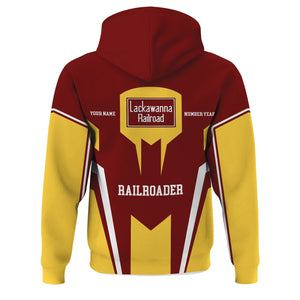 Railspirit Personalized Delaware, Lackawanna and Western Railroad Hoodie Custom Year Railroader DL&W Zip Up Hoodie Gift Idea For Train Lover