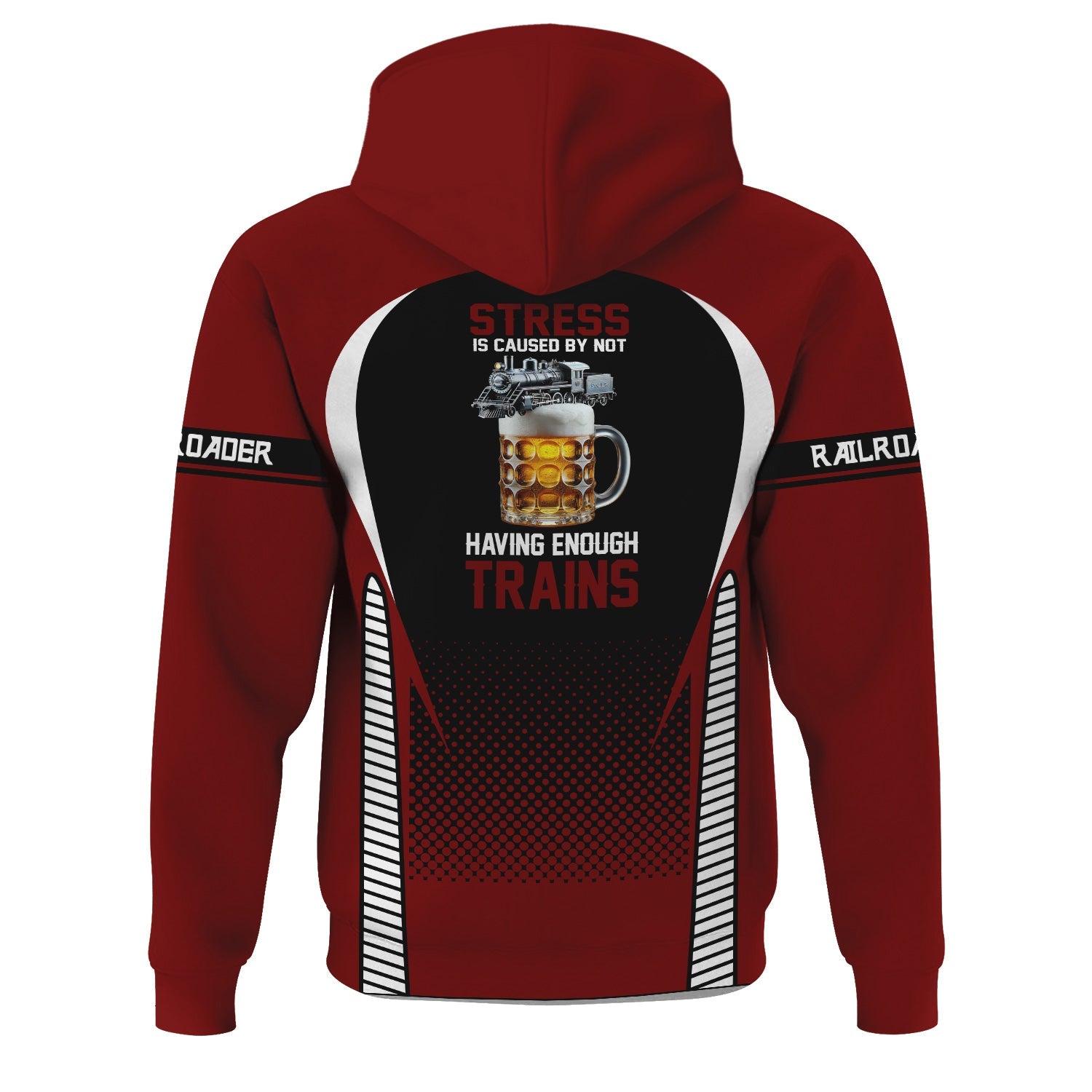 Railspirit Personalized Delaware, Lackawanna and Western Railroad Hoodie Stress Is Caused By Not Having Enough Trains DL&W  Zip Up Hoodie