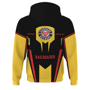 Railspirit Personalized Seaboard Air Line Railroad Hoodie Custom Year Railroader Zip Up Hoodie Gift Idea For Train Lover