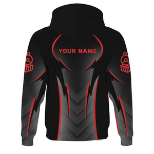 Railspirit Personalized Seaboard Air Line Railroad Hoodie Striking Line Style Train Zip Up Hoodie For Locomotive Lovers