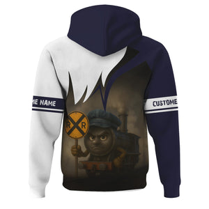Railspirit Personalized Chessie System Railroad Hoodie Angry Train Hoodie Gift Idea For Train Lover