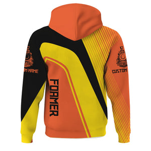 Railspirit Personalized Illinois Central Railroad Hoodie Vibrant Striking Style Zip Up Hoodie For Rail Enthusiasts