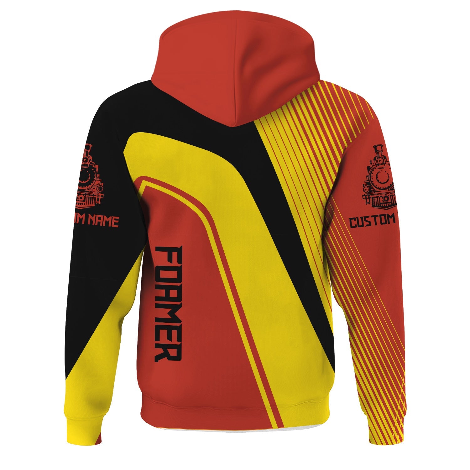 Railspirit Personalized Chicago and North Western Railway Hoodie Vibrant Striking Style Zip Up Hoodie For Rail Enthusiasts