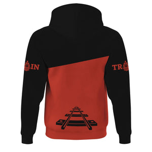 Railspirit Custom Name Chicago and North Western Railway Hoodie One Track Mind Printed Zip Hoodie