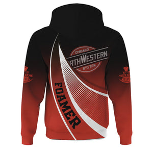 Railspirit Personalized Chicago and North Western Railway Hoodie Railway-Themed Style Zip Up Hoodie Gift Idea For Trainspotter