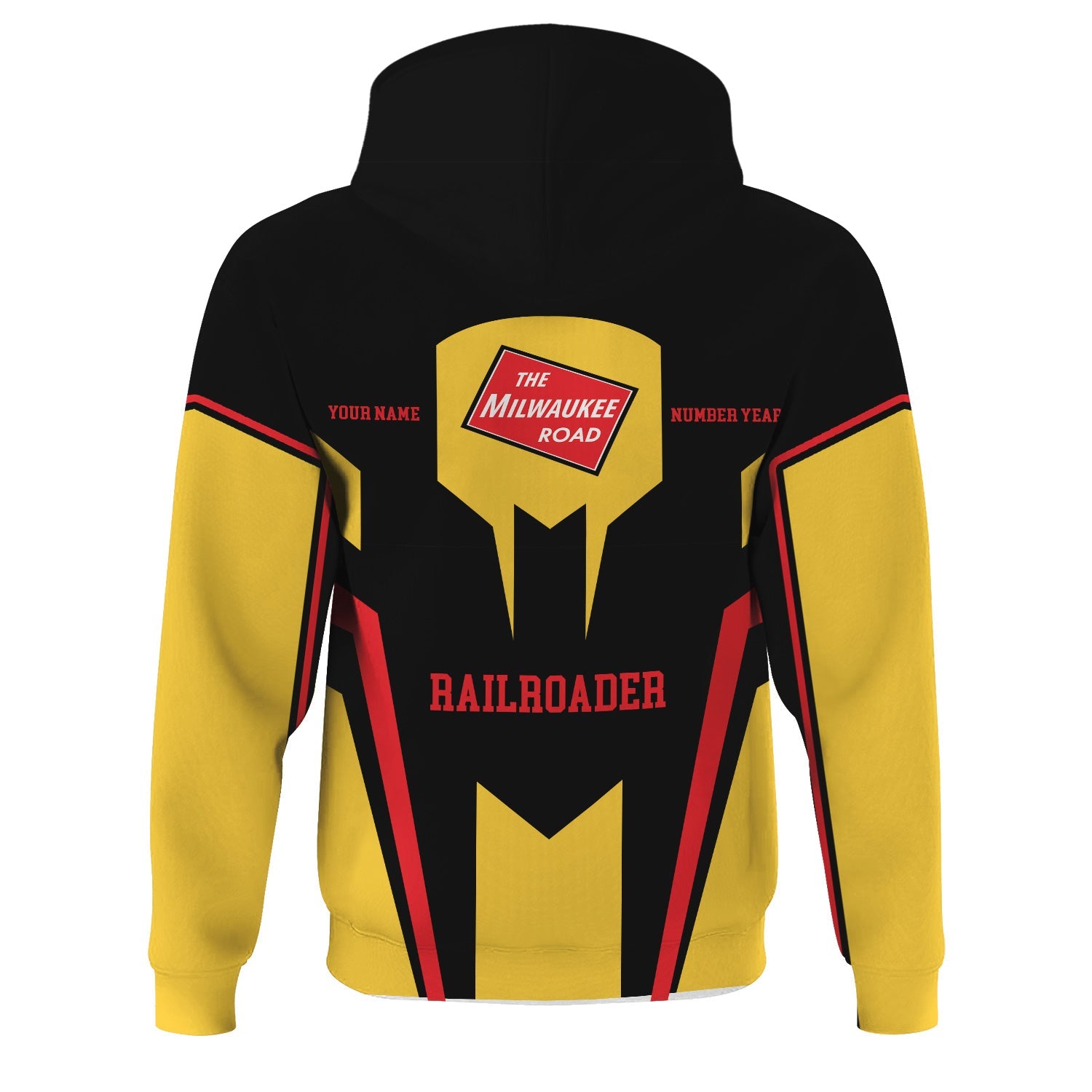 Railspirit Personalized Chicago, Milwaukee, St. Paul and Pacific Railroad Hoodie Custom Year Railroader Milwaukee Road Zip Up Hoodie