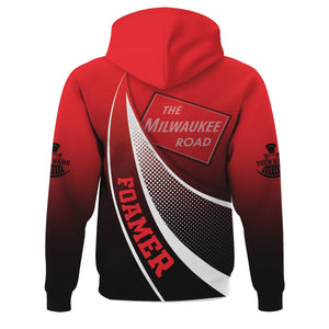 Railspirit Personalized Chicago, Milwaukee, St. Paul and Pacific Railroad Hoodie Railway-Themed Style Milwaukee Road Zip Up Hoodie