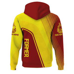 Railspirit Personalized Denver and Rio Grande Western Railroad Hoodie Vibrant Striking Style Zip Up Hoodie For Rail Enthusiasts