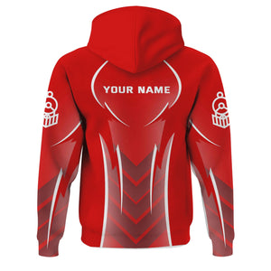 Railspirit Personalized Missouri Pacific Railroad Hoodie Striking Line Style Train Zip Up Hoodie For Locomotive Lovers