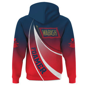 Railspirit Personalized Wabash Railroad Hoodie Railway-Themed Style Zip Up Hoodie Gift Idea For Trainspotter