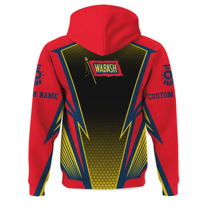 Railspirit Personalized Wabash Railroad Hoodie Lightning Graphic Style Zip Up Hoodie Gift Idea For Train Lover