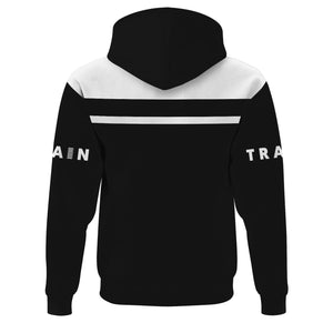 Railspirit Custom Name Reading Railroad Hoodie American Train Ticket Printed Zip Hoodie