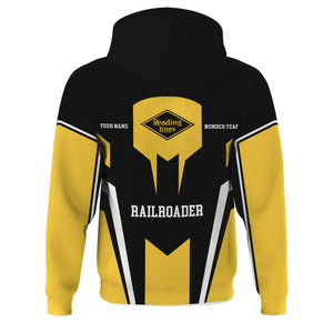 Railspirit Personalized Reading Railroad Hoodie Custom Year Railroader Zip Up Hoodie Gift Idea For Train Lover