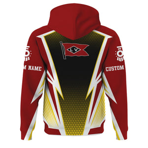 Railspirit Personalized Lehigh Valley Railroad Hoodie Lightning Graphic Style Zip Up Hoodie Gift Idea For Train Lover