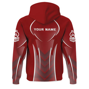 Railspirit Personalized Lehigh Valley Railroad Hoodie Striking Line Style Train Zip Up Hoodie For Locomotive Lovers