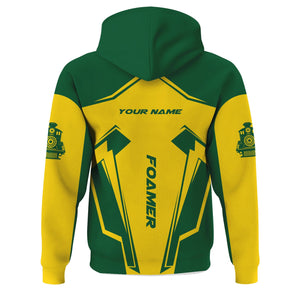 Railspirit Personalized Maine Central Railroad Hoodie Railway Trainspotter Style Zip Up Hoodie Gift Idea For Foamers