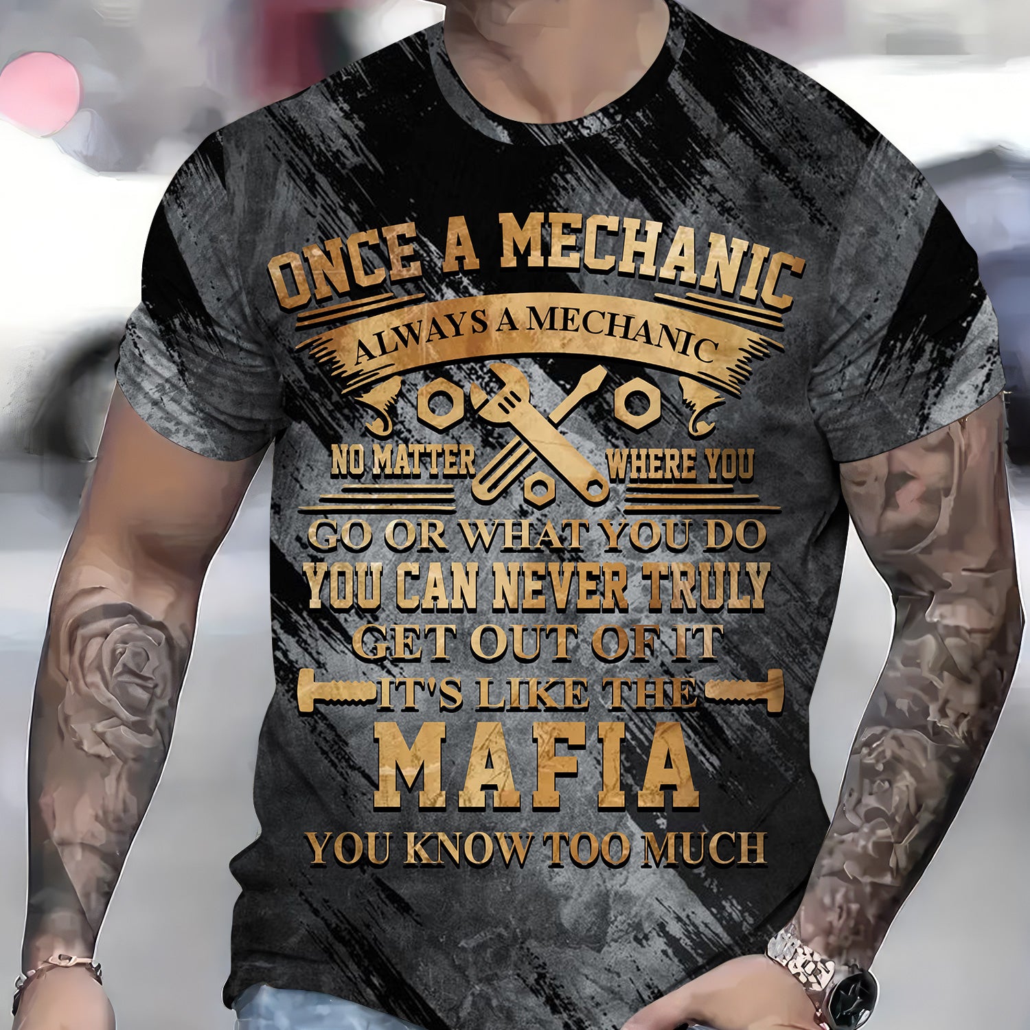 Vintage Mechanic Unisex T Shirt Once A Mechanic Always A Mechanic Shirt All Over Print