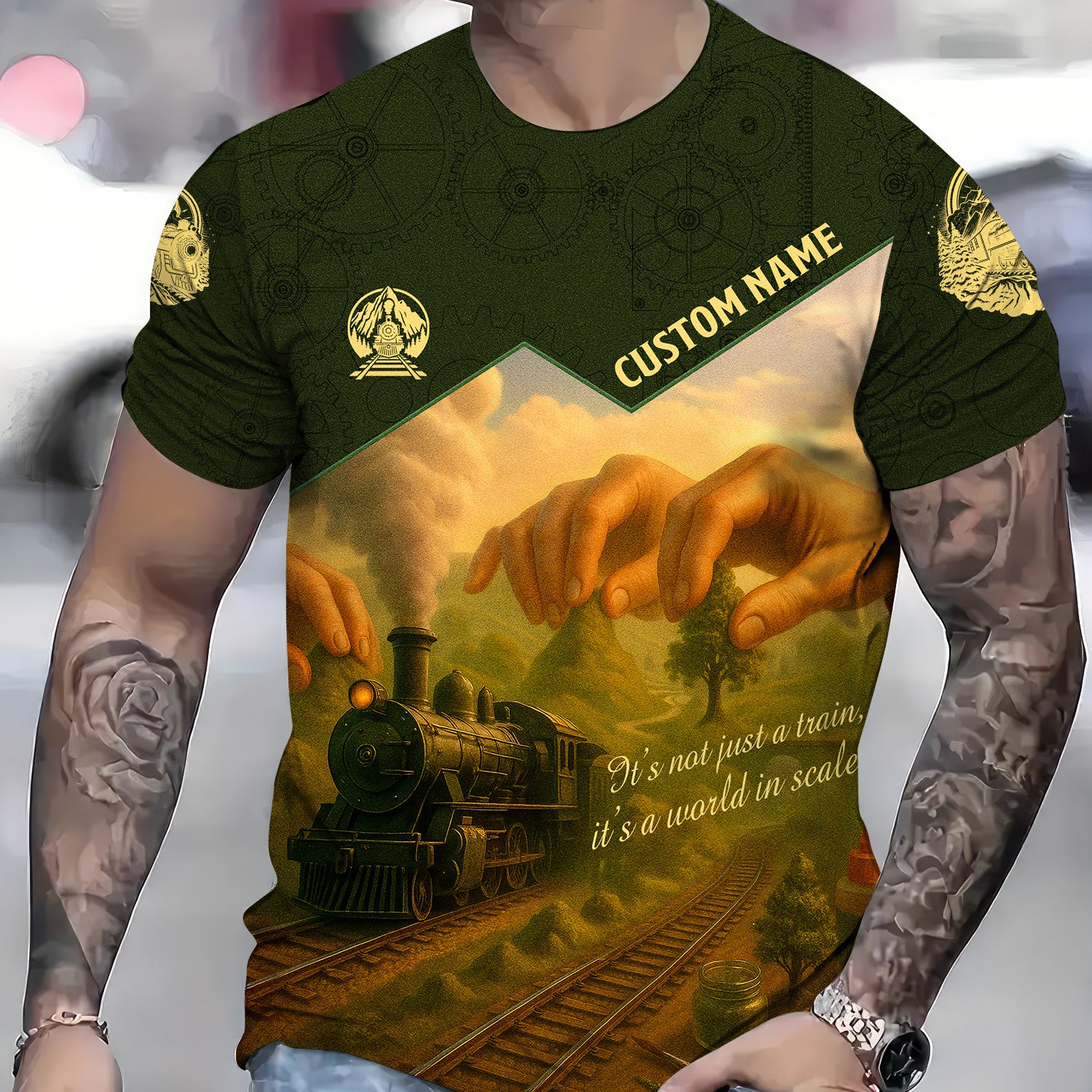 Custom Name Steam Train T-shirt, It's Not Just A Train It's A World In Scale, Train Lover Gift
