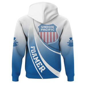 Railspirit Personalized Union Pacific Railroad Hoodie Railway-Themed Style Big Boy Zip Up Hoodie Gift Idea For Trainspotter